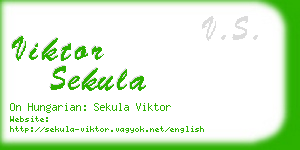 viktor sekula business card